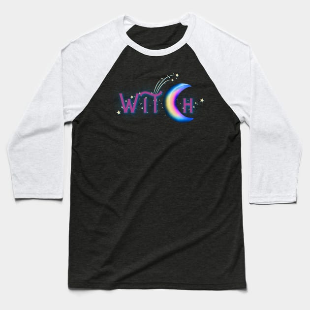 Witch Moon #2 Baseball T-Shirt by Mazzlo Shop